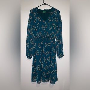Dip Brand Teal Floral Dress NWOT